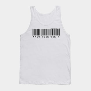 Know Your Worth Barcode Tank Top